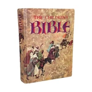 Vintage 1969 The Children’s Bible Golden Press Illustrated Hardcover VGUC